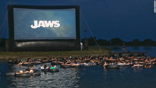 watching jaws on the water - Airies Jaws