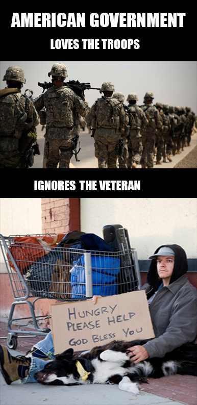 homeless man - American Government Loves The Troops Ignores The Veteran Hungry Please Help God Bless You