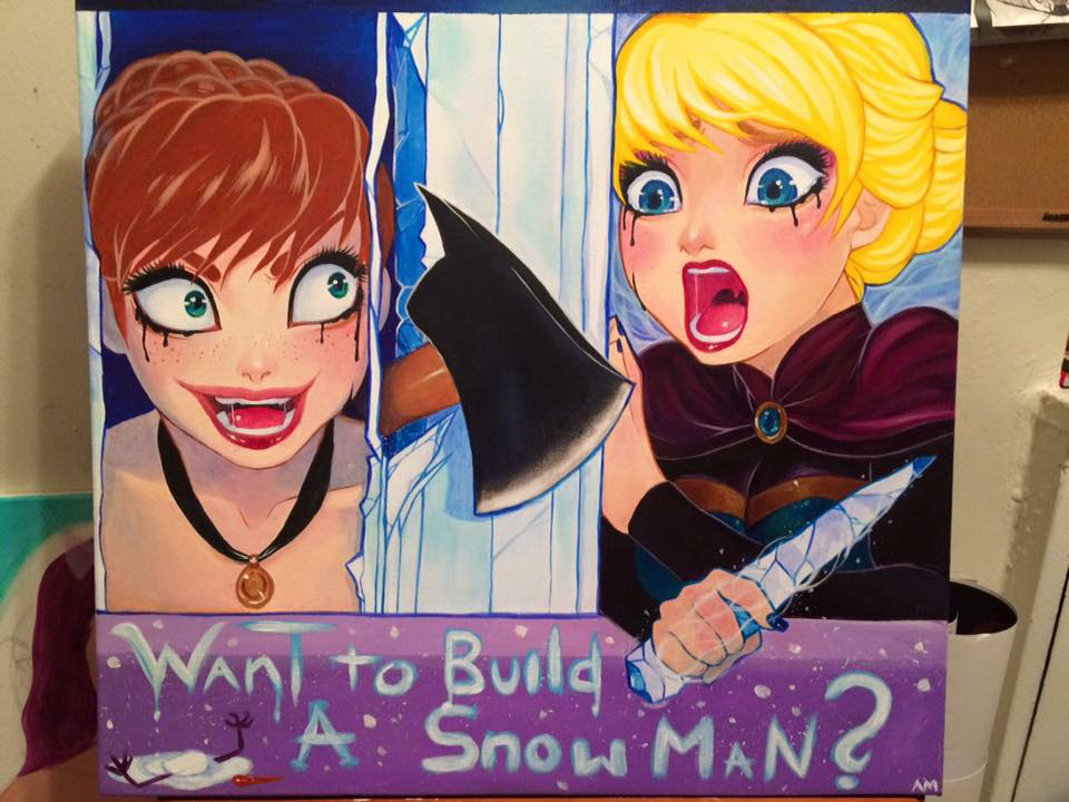 creepy elsa - Want to Build 'A Snow Manz
