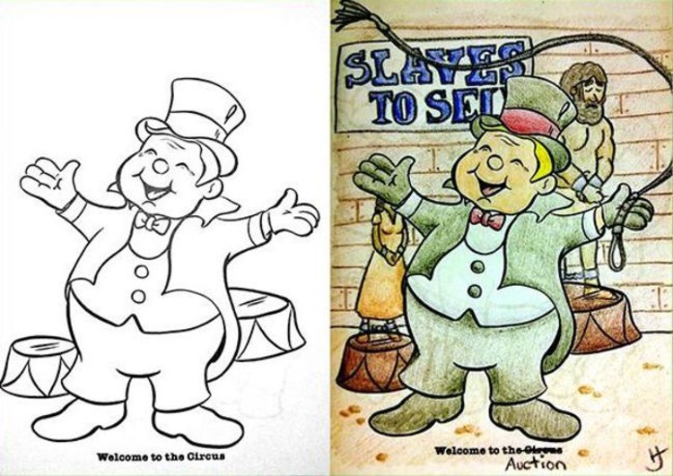 most disturbing kids coloring books - SRAg To Sei Welcome to the Circus Welcomo to the las Auction