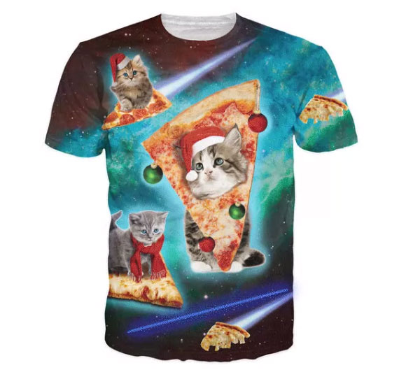 cool cat pizza sweatshirt