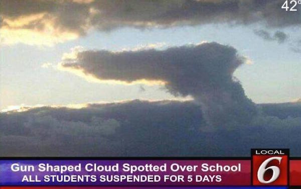 gun shaped cloud - 42 Local Gun Shaped Cloud Spotted Over School All Students Suspended For 5 Days