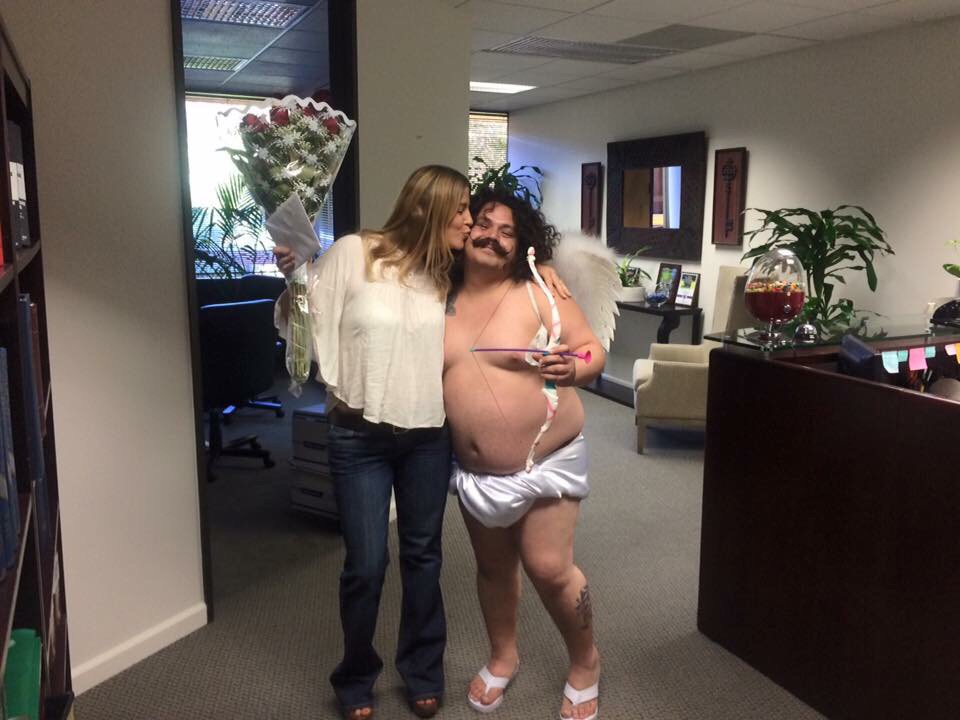 funny cupid in diaper delivery