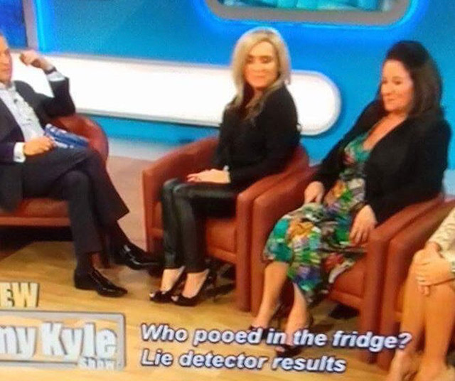 leg - Ew my Kyle Web Who pooed in the fridge? Lie detector results