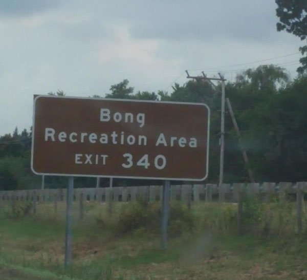 street sign - Bong Recreation Area, Exit 340