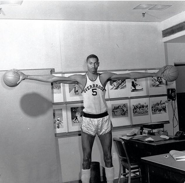 Wilt Chamberlain during his days at Overbrook High School
