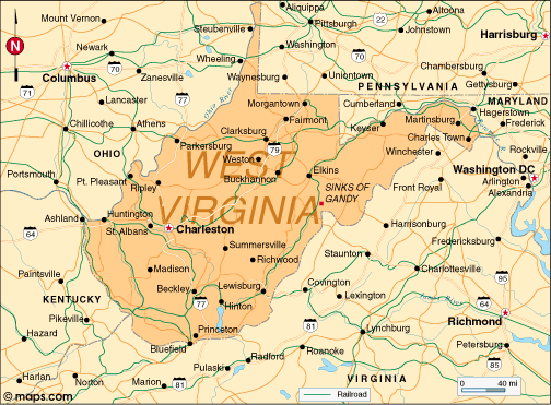 Larger than West Virginia (24,230)