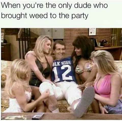 memes - al bundy memes - When you're the only dude who brought weed to the party Ilk High