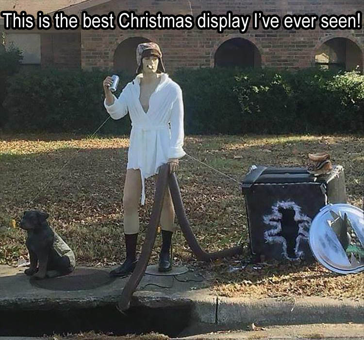 cousin eddie christmas decoration - This is the best Christmas display I've ever seen! Celes