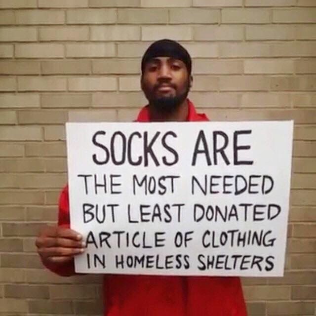 socks are the most needed - Socks Are The Most Needed But Least Donated Article Of Clothing In Homeless Shelters