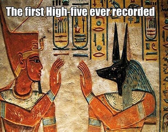 first high five ever recorded - The first Highfive ever recorded