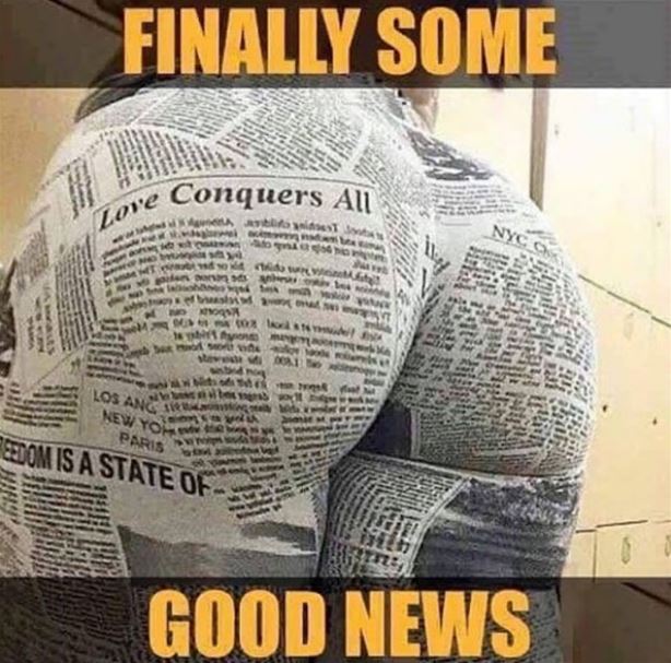 good news funny meme - Finally Some Conquers All Owe No Vo x os Los Ang New You Paris "Eedom Is A State Of Je Good News