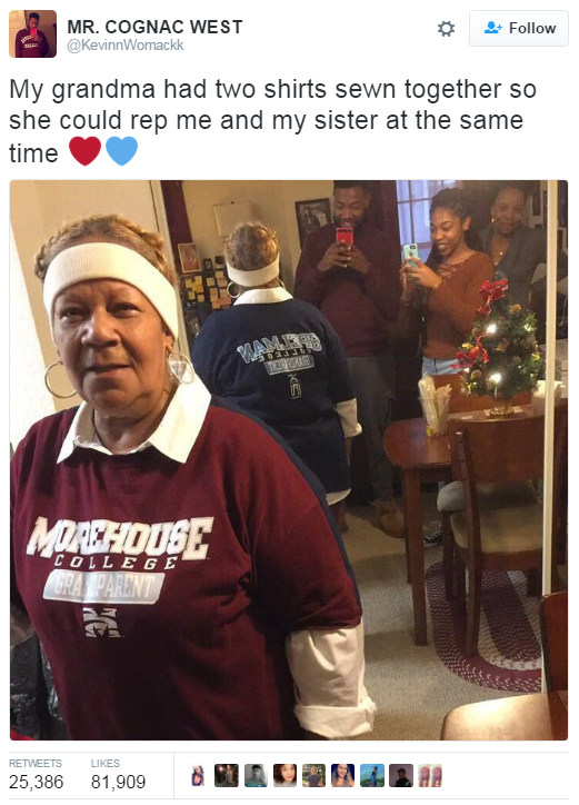 og grandma meme - Mr. Cognac West Kevin Womack 0 My grandma had two shirts sewn together so she could rep me and my sister at the same time Moanhouse College 25,386 81,909 Drouzeha