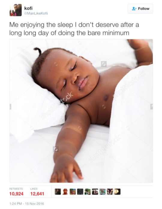 sleeping african baby - 2. ManKofil Me enjoying the sleep I don't deserve after a long long day of doing the bare minimum tock 10,924 12,641