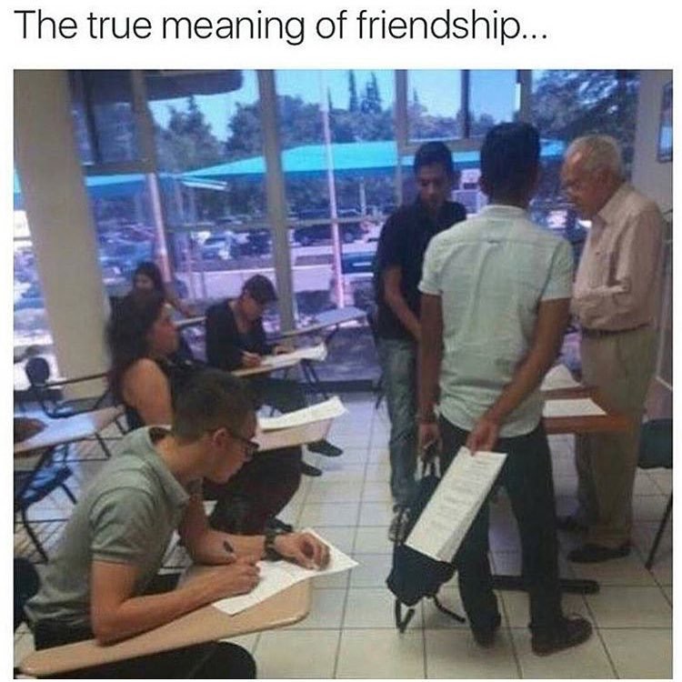 funny friendship meme - The true meaning of friendship...