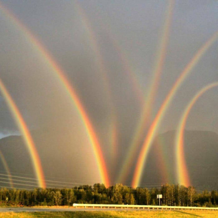 triple rainbows