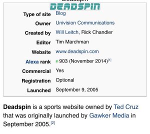 People reacted quickly and someone even changed the Deadspin Wikipedia page. It was live for a few glorious moments before it was changed back and locked, but screenshots survived for all to see!