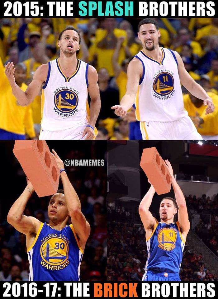 stephen curry klay thompson - 2015 The Splash Brothers En Sta Gold co Hrrios Prior Lden Gold Arric War Irrio Tors 201617 The Brick Brothers