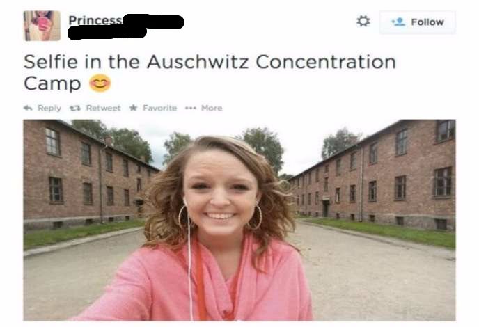 breanna mitchell at auschwitz - Princess Selfie in the Auschwitz Concentration Camp RetweetFavorite More