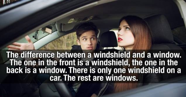 family car - The difference between a windshield and a window. The one in the front is a windshield, the one in the back is a window. There is only one windshield on a car. The rest are windows.