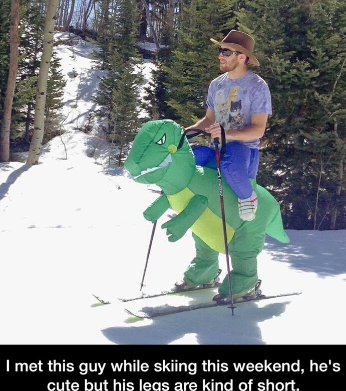 Dinosaur inflatable ski suit