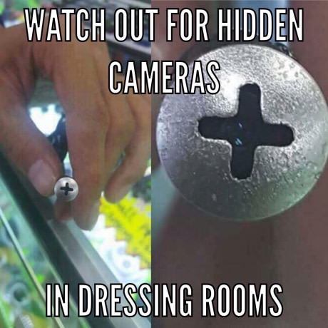 Watch Out For Hidden Cameras In Dressing Rooms