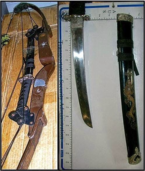 Compound bow confiscated from a flyer by the TSA