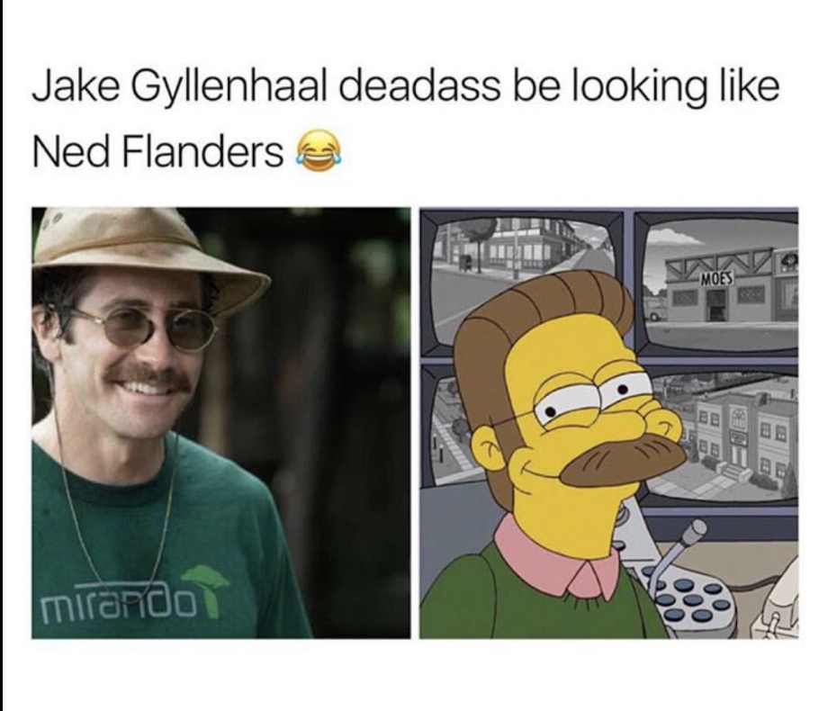 Picture of Jake Gyllenhaal looking very much like Ned Flanders