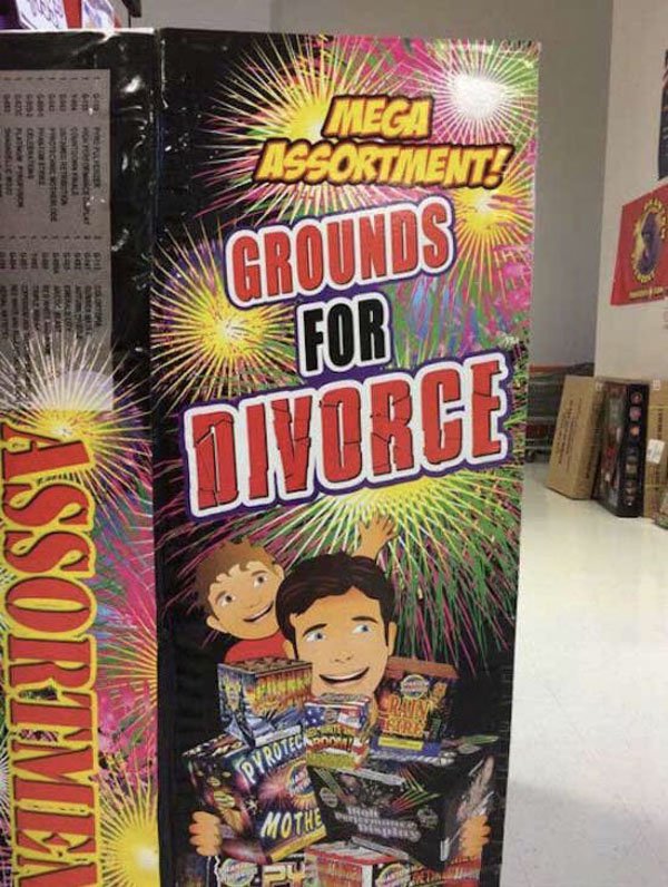 Fireworks size called 'grounds for divorce'