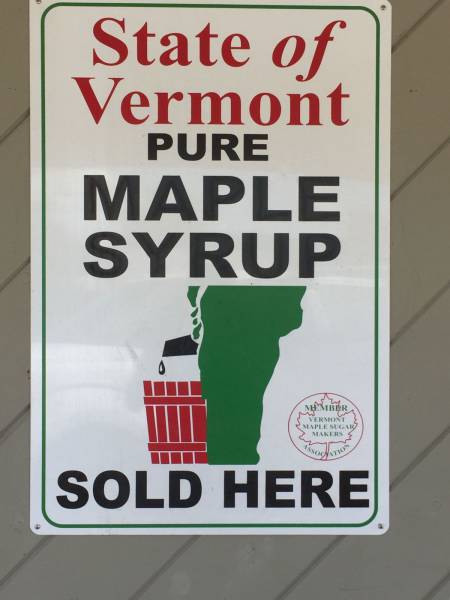 Maple syrup sign that looks a bit strange