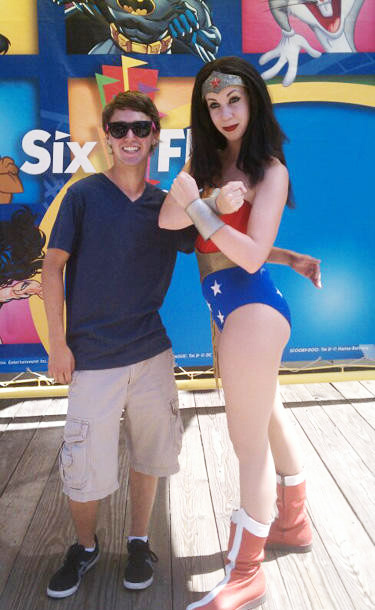 Cringeworthy dude getting a picture with Wonderwoman