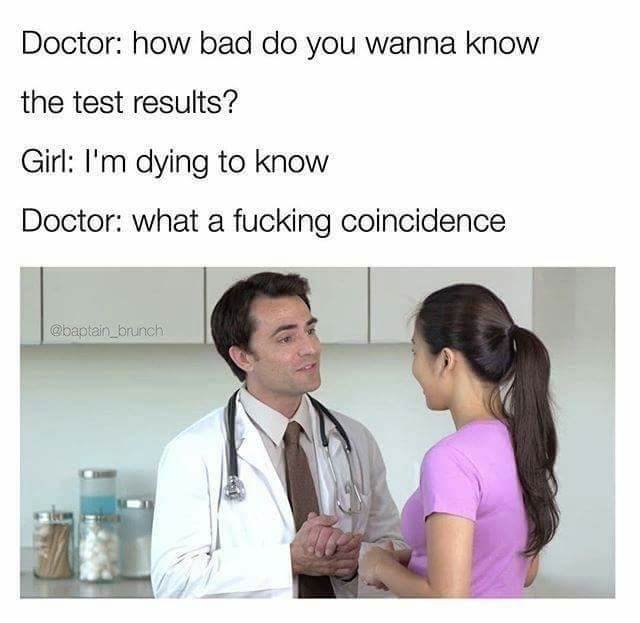 Brutal meme about getting bad news from the doctor.