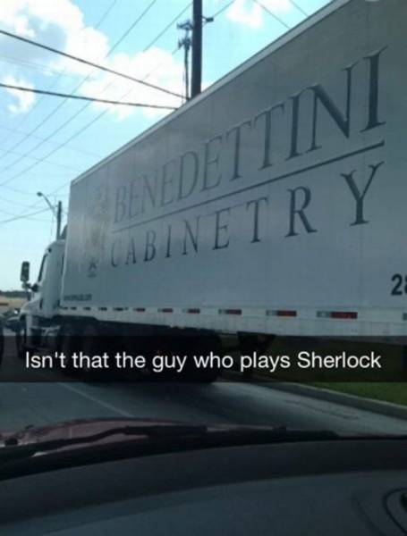 Funny snapchat about Benedict Cumberbatch