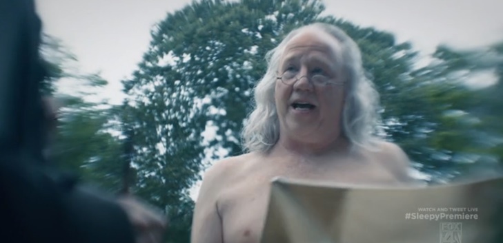 A image of Benjamin Franklin without any clothes on.