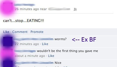 internet burns - 26 minutes ago near can't...stop...Eating!!! Comment Promote worms?