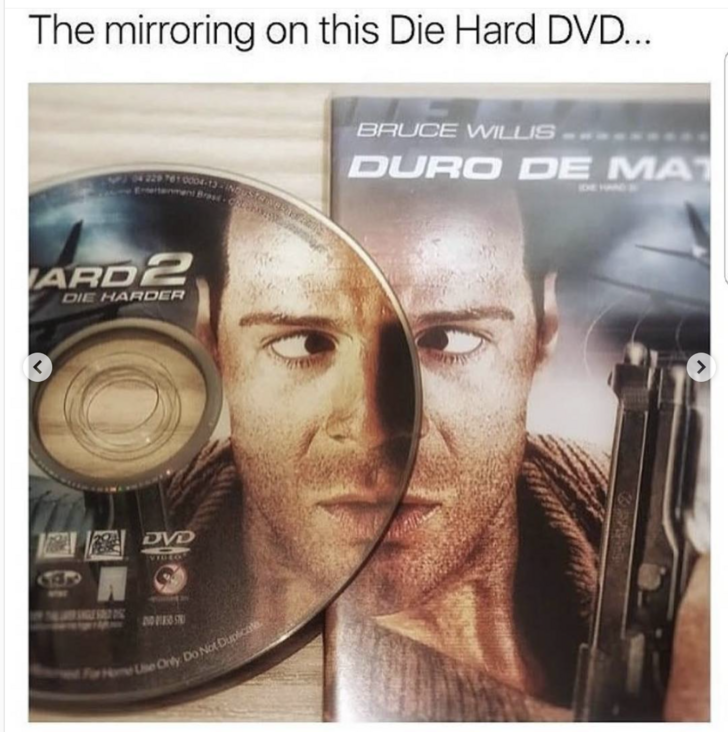 die hard dvd funny - The mirroring on this Die Hard Dvd... Bruce Willis Duro De May Ard 2 Que Harder ove Do