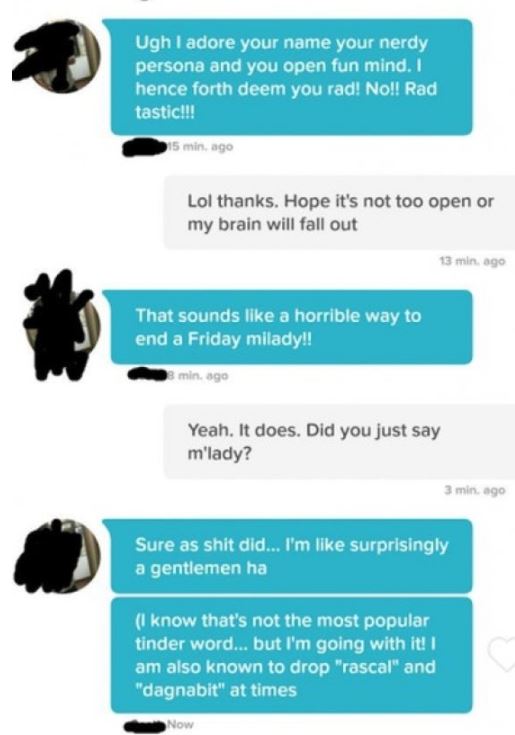 DM that goes bad real fast when he says m'lady