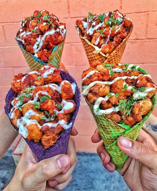 delicious looking chicken cones