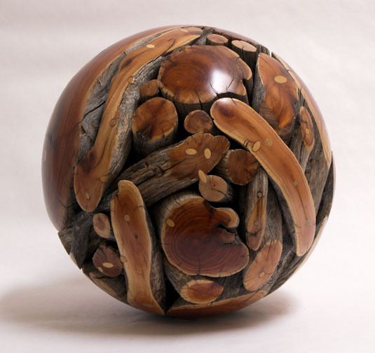 awesome ball made of wooden branches