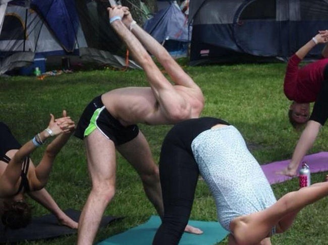 hard yoga for 3 people