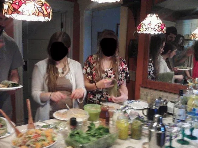 A simple dinner party, except one guest was not invited.
