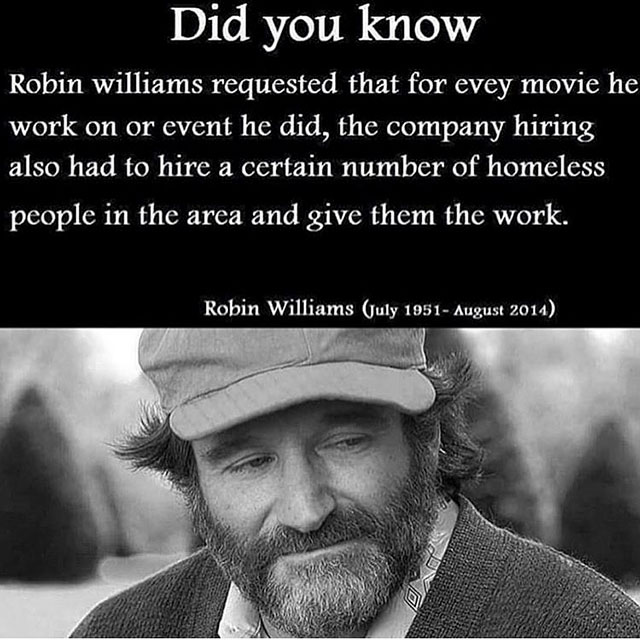 Good guy Robin Williams.