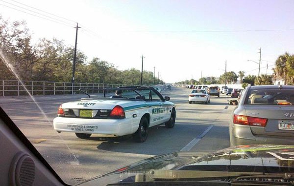 cop in a convertable