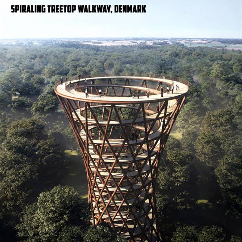 random effekt architecture - Spiraling Treetop Walkway, Denmark