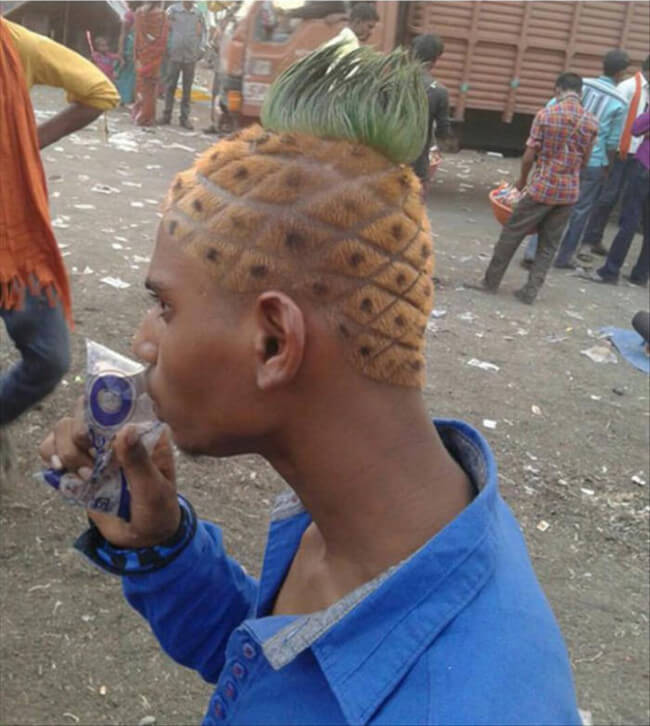 pineapple hairstyle