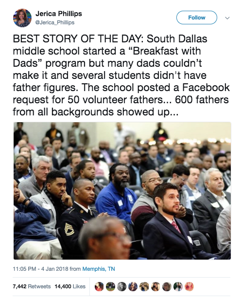 south dallas middle school breakfast with dads - Jerica Phillips Jerica_Phillips Best Story Of The Day South Dallas middle school started a Breakfast with Dads" program but many dads couldn't make it and several students didn't have father figures. The sc