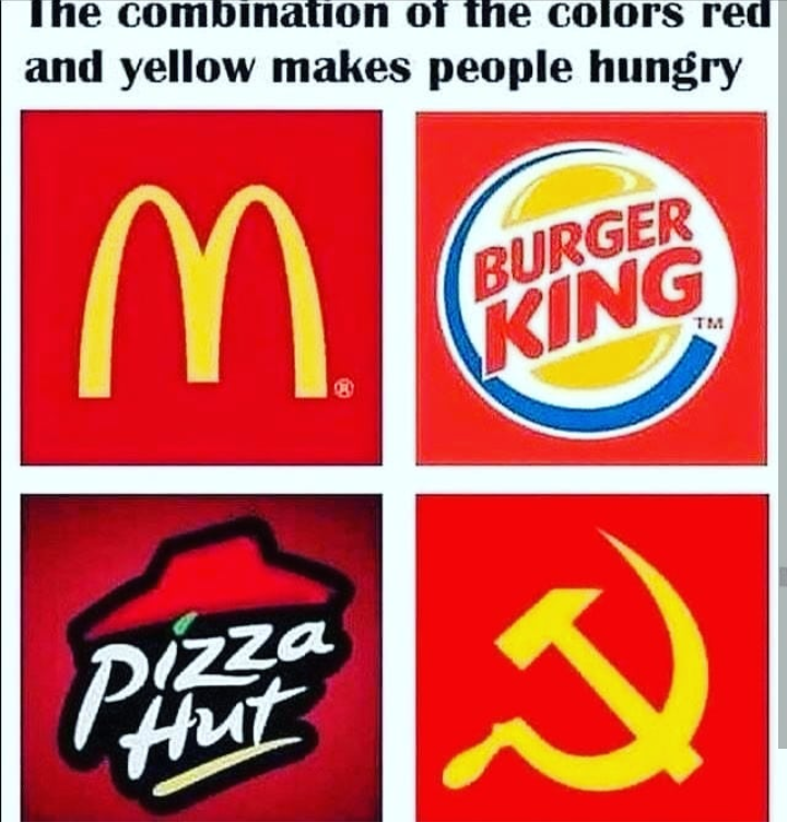 yellow and red colors make you hungry - The combination of the colors red| and yellow makes people hungry Burger King