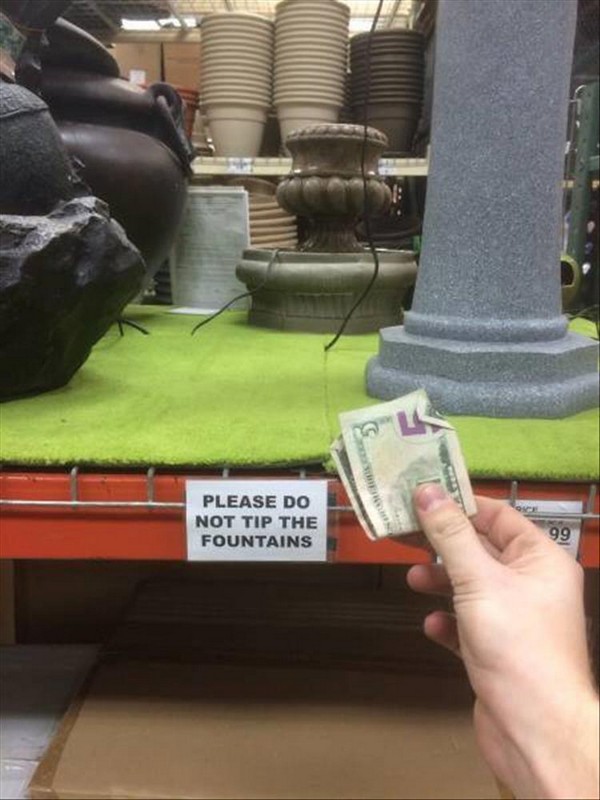 table - Please Do Not Tip The Fountains