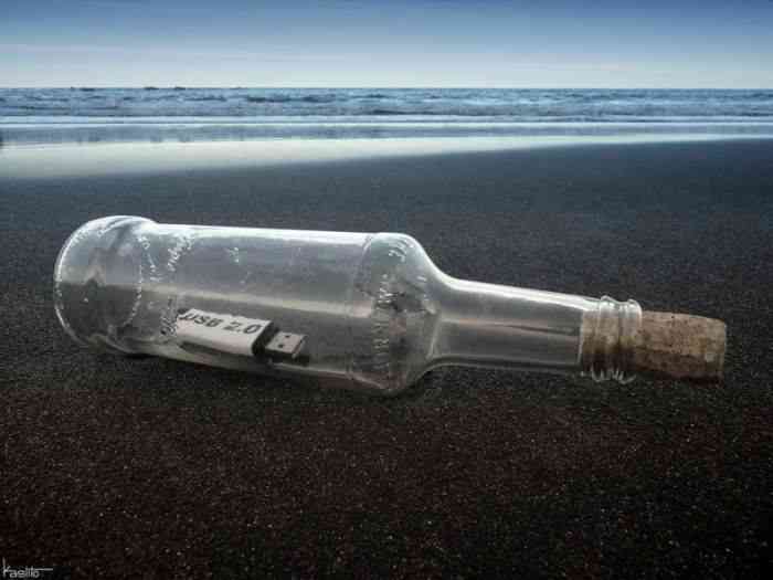 modern day message in a bottle - No