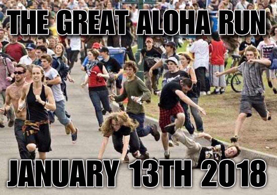 people running away - The Great Aloha Run January 13TH 2018